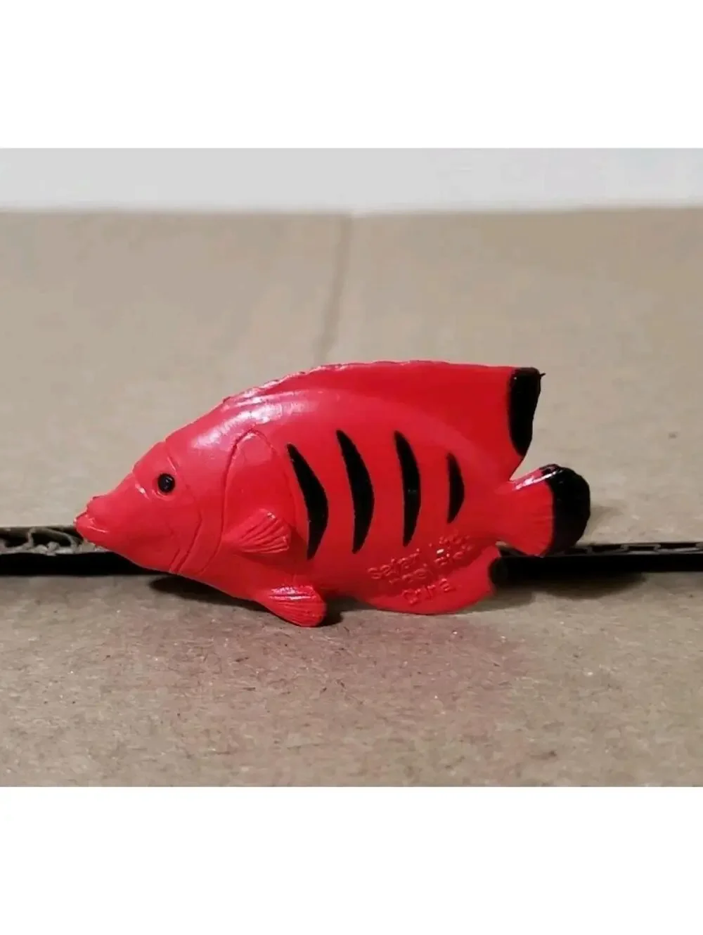 Safari Ltd. Miniature Red Angelfish Figurine - Black Stripes - Ocean Wildlife